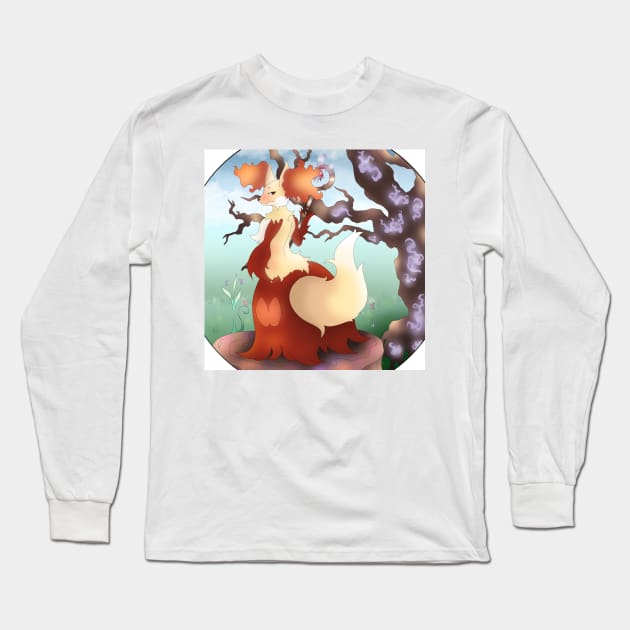 Magical fire fox Long Sleeve T-Shirt by XoXy24